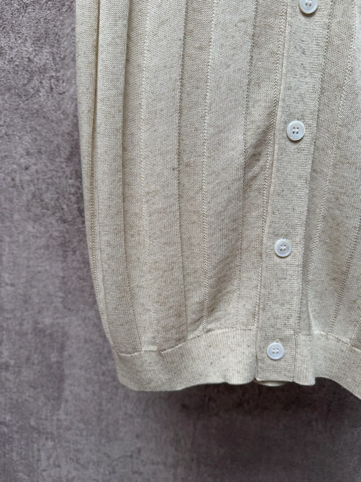 Brunello Cucieli linen old money style lapel button knitted short-sleeved Po Lo shirt Size: S M L XL